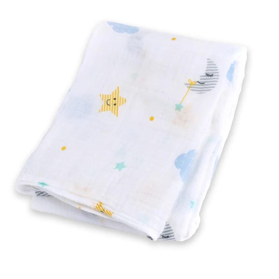 Lulujo Muslin Swaddle - Dreamland - Laadlee