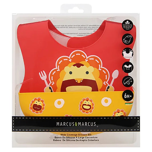 Marcus & Marcus - Wide Coverage Silicone Baby Bib - Marcus - Laadlee