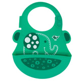 Marcus & Marcus - Wide Coverage Silicone Baby Bib - Ollie - Laadlee
