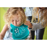 Marcus & Marcus - Wide Coverage Silicone Baby Bib - Ollie - Laadlee