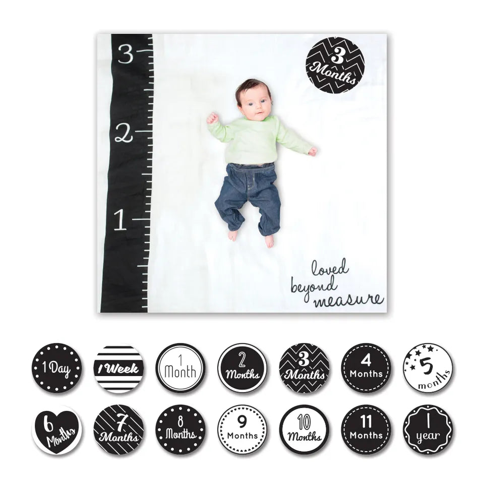 Lulujo Baby's First Year™ Blanket & Card Set - Loved Beyond Measure - Laadlee