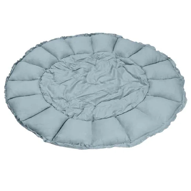 Play & Go Bloom Organic Playmat and Storage Bag - Dusty Blue - Laadlee