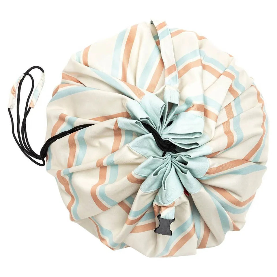 Play & Go Playmat & Storage Bag - Outdoor Stripes - Laadlee