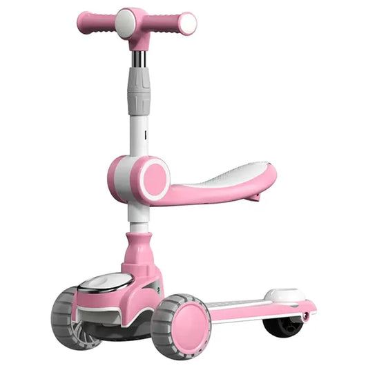 Pikkaboo Mini Rider LED Light Scooter with Music - Pink - Laadlee