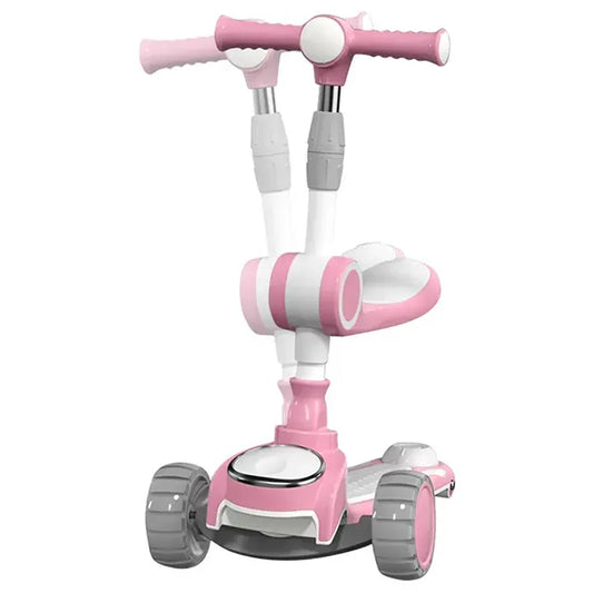 Pikkaboo Mini Rider LED Light Scooter with Music - Pink - Laadlee