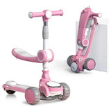 Pikkaboo Mini Rider LED Light Scooter with Music - Pink - Laadlee