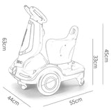 Pikkaboo Toddler Four-wheel Light & Bubbles Electric Scooter -Green - Laadlee