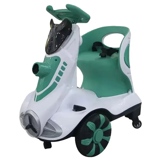 Pikkaboo Toddler Four-wheel Light & Bubbles Electric Scooter -Green - Laadlee