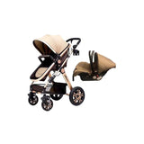Pikkaboo - 4in1 Luxury Stroller Travel System - Beige - Laadlee