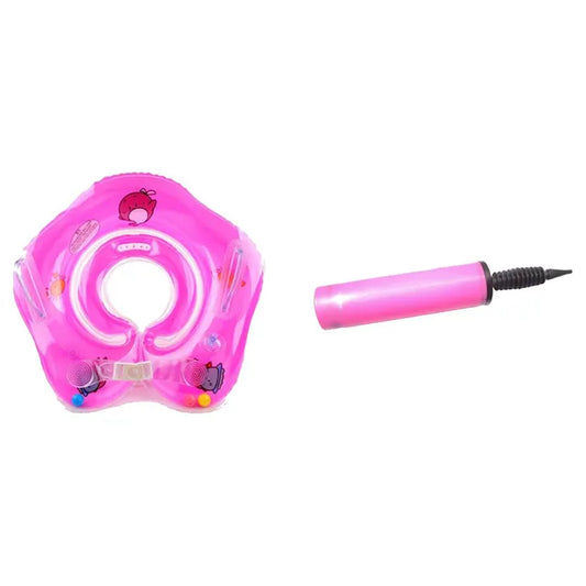 Pikkaboo - Iswimsafe Infant Neck Floater Pink with Inflator - Laadlee