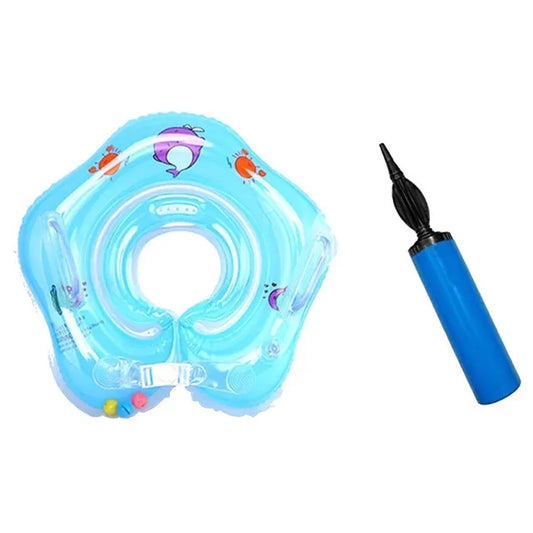 Pikkaboo - Iswimsafe Infant Neck Floater Blue with Inflator - Laadlee