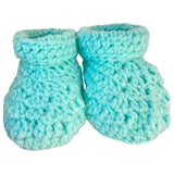 Pikkaboo Cuddles & Snuggles Crochet Baby Booties - Green - Laadlee