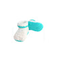 Pikkaboo Cuddles & Snuggles Crochet Baby Booties - White & Green - Laadlee