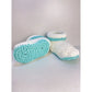 Pikkaboo Cuddles & Snuggles Crochet Baby Booties - White & Green - Laadlee