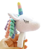 Pikkaboo Snuggle & Play Crocheted Unicorn - Laadlee