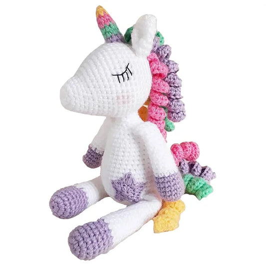 Pikkaboo Snuggle & Play Crocheted Unicorn - Laadlee