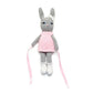 Pikkaboo Crochet Bunny Tieback Clips Pair - Pink and Grey - Laadlee