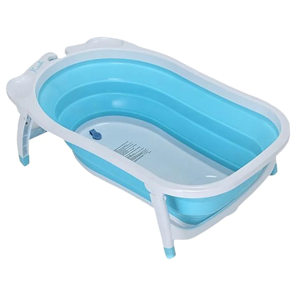Pikkaboo Baby Foldable Portable Non-Slip Bath Tub - Blue - Laadlee
