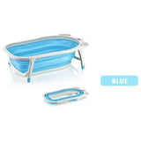 Pikkaboo Baby Foldable Portable Non-Slip Bath Tub - Blue - Laadlee