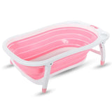 Pikkaboo Baby Foldable Portable Non-Slip Bath Tub - Pink - Laadlee