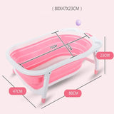 Pikkaboo Baby Foldable Portable Non-Slip Bath Tub - Pink - Laadlee
