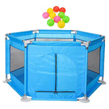 Pikkaboo Portable Playpen with 30 Free balls - Blue - Laadlee