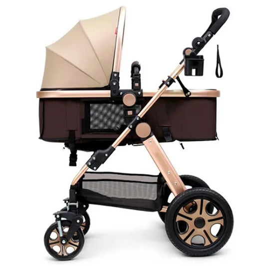 Pikkaboo - 3in1 Luxury Pram Stroller - Beige - Laadlee