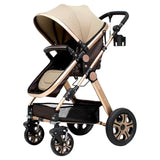 Pikkaboo - 3in1 Luxury Pram Stroller - Beige - Laadlee
