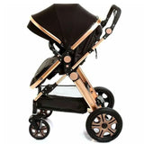 Pikkabo- 3in1 Luxury Pram Stroller-Black - Laadlee