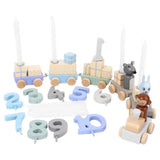 Woody Buddy - Birthday Train - Blue - Laadlee