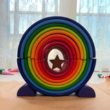 Woody Buddy - Large Rainbow Stacker - Laadlee