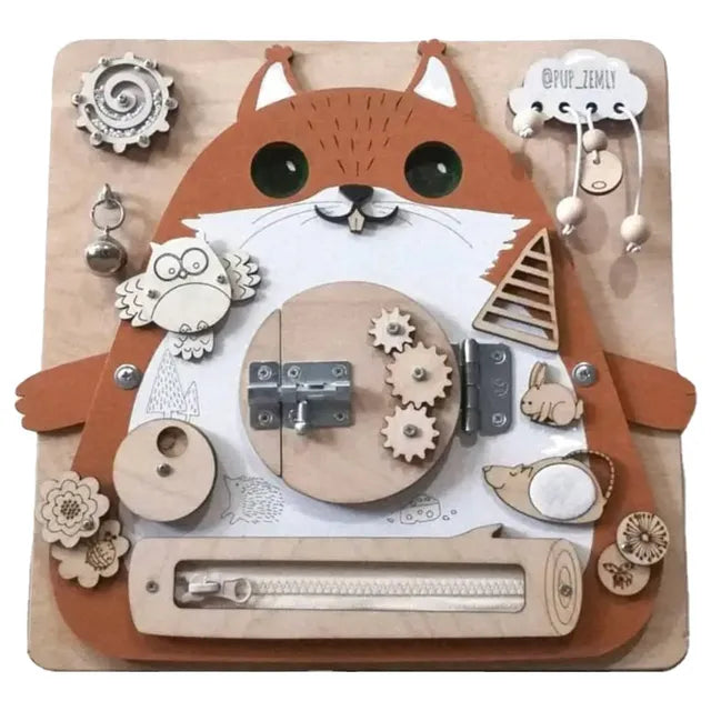 Woody Buddy - Mr. Kitty Busy Board - Orange - Laadlee