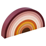 Woody Buddy - Mini Rainbow Stacker - Earthy colors - Laadlee