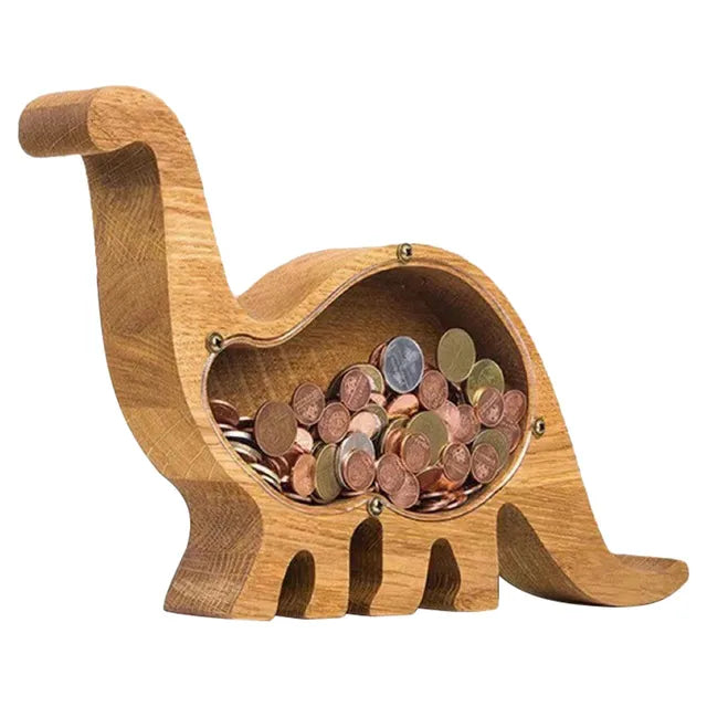 Woody Buddy - Animals Shape Piggy Banks - Dino - Laadlee