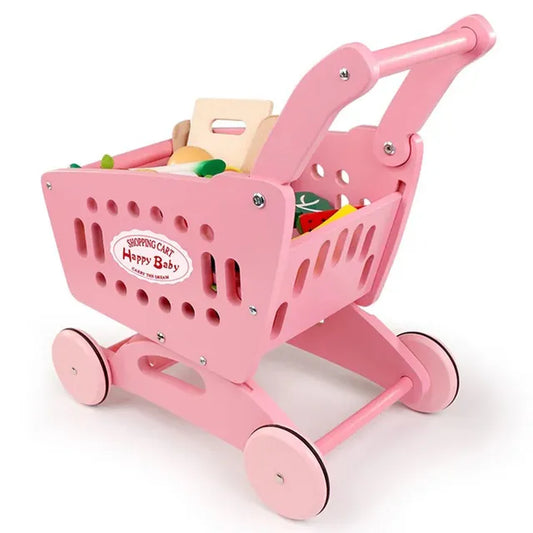 Woody Buddy - Supermarket Trolley - Pink - Laadlee