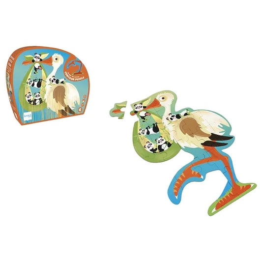 Scratch Europe Stork Contour Puzzle 24 Pieces - Laadlee
