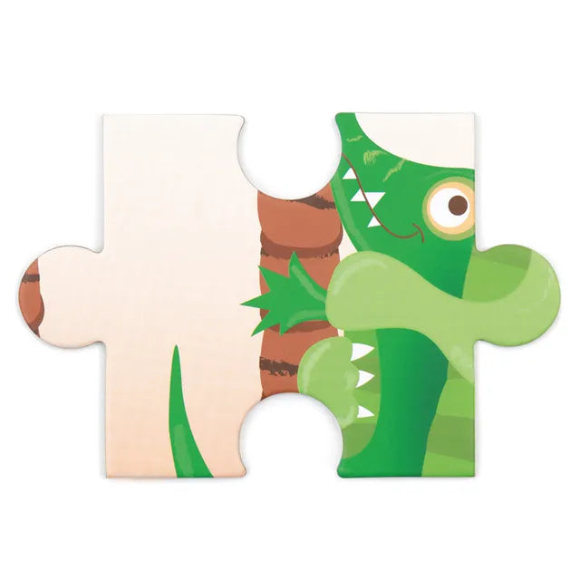 Scratch Europe Crocodile Contour Puzzle 36 Pieces - Laadlee