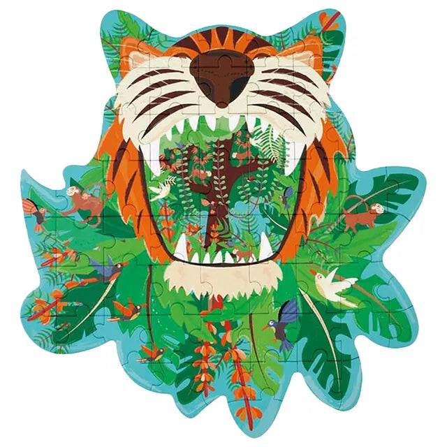Scratch Europe Tiger Contour Puzzle 58 Pcs - Laadlee