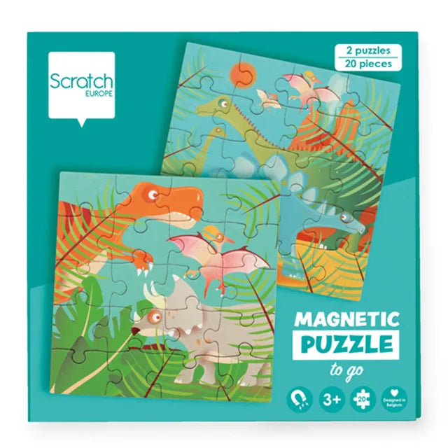 Scratch Europe Dinosaurs Magnetic Puzzle Book To Go - Laadlee