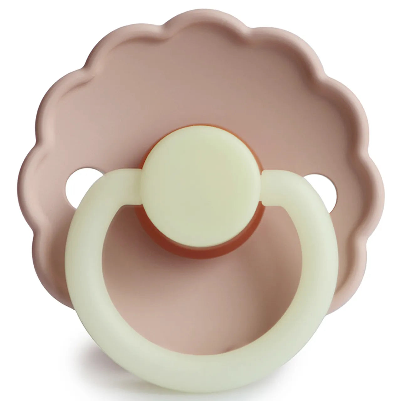 Frigg Daisy Latex Baby Pacifier 6M-18M, 1Pack, Blush Night - Size 2 - Laadlee