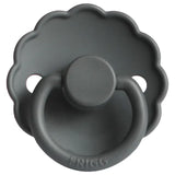 Frigg Daisy Latex Baby Pacifier 6M-18M, 1Pack, Graphite - Size 2 - Laadlee