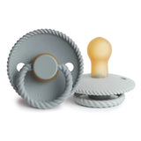 Frigg Rope Latex Baby Pacifier 0-6M, 2Pack, Croissant/Olive - Size 1 - Laadlee