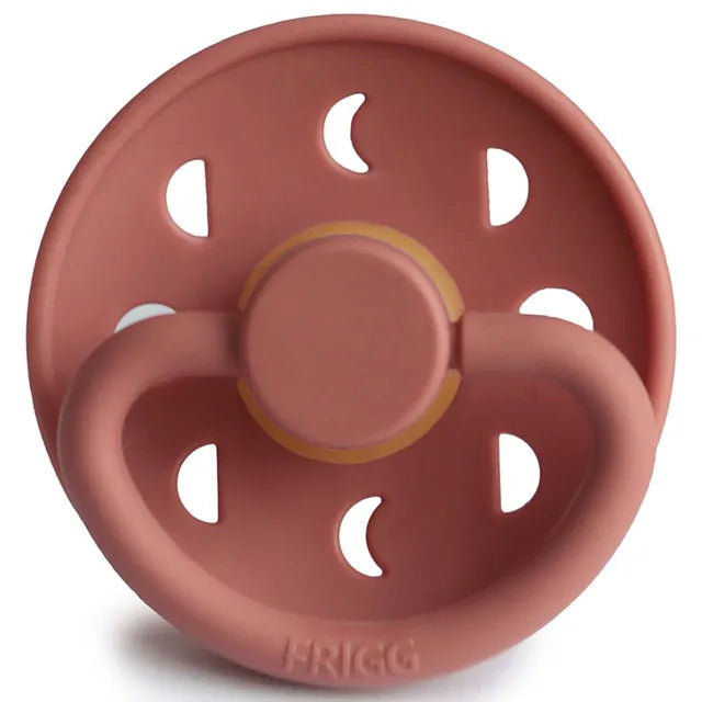 Frigg Moon Phase Latex Baby Pacifier 6M-18M, 1Pack, Powder Blush - Size 2 - Laadlee