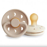 Frigg Moon Phase Latex Baby Pacifier 6M-18M, 2Pack, Cream/Croissant - Size 2 - Laadlee