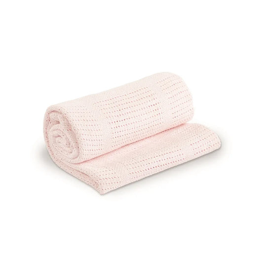 Lulujo Cellular Blanket - Pink - Laadlee