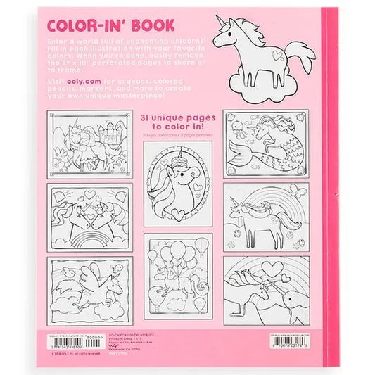 OOLY Coloring Book - Enchanting Unicorns - Laadlee