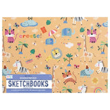 OOLY Doodle Pad Duo Sketchbooks - Safari Party (set of 2 white paper sketchbooks) - Laadlee