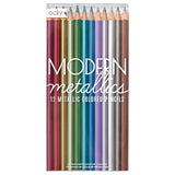 OOLY Modern Metallic Colored Pencils - Set of 12 - Laadlee