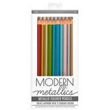 OOLY Modern Metallic Colored Pencils - Set of 12 - Laadlee