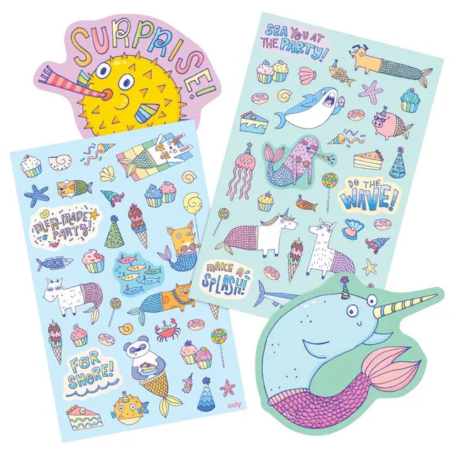 OOLY Scented Scratch Stickers - Mer-Made To Party - Laadlee